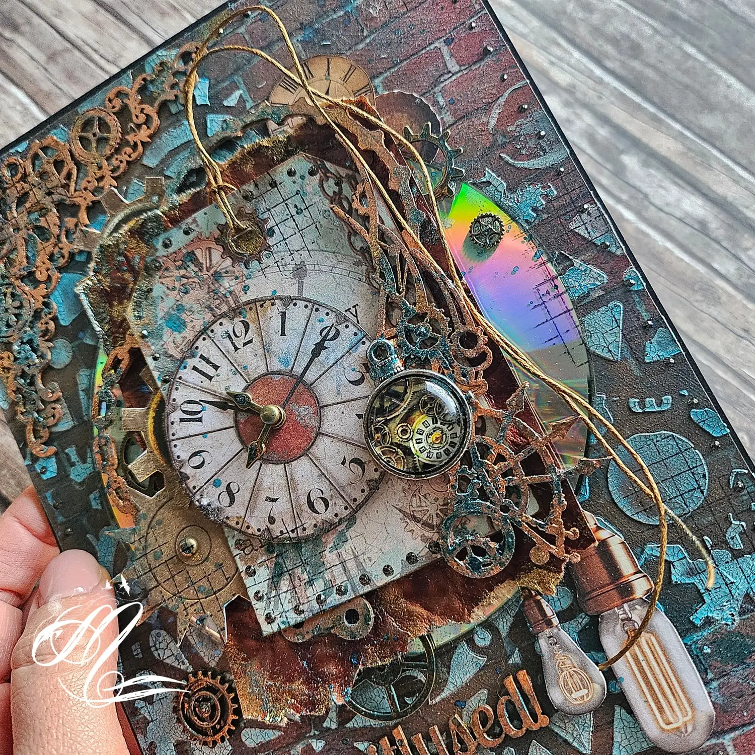 Igaüks võib olla kunstnik - õpituba: Mixed media kaart steampunk elementidega